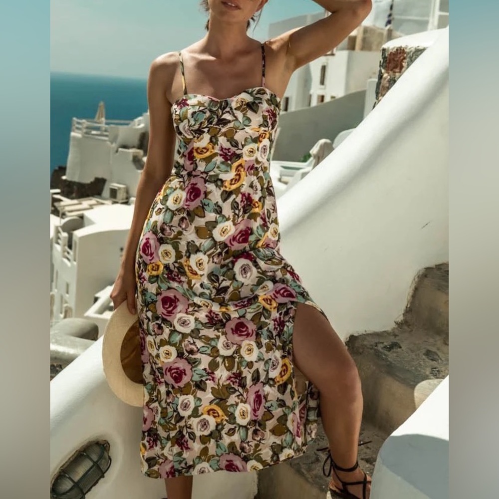 Bohme Kim Floral Midi Dress